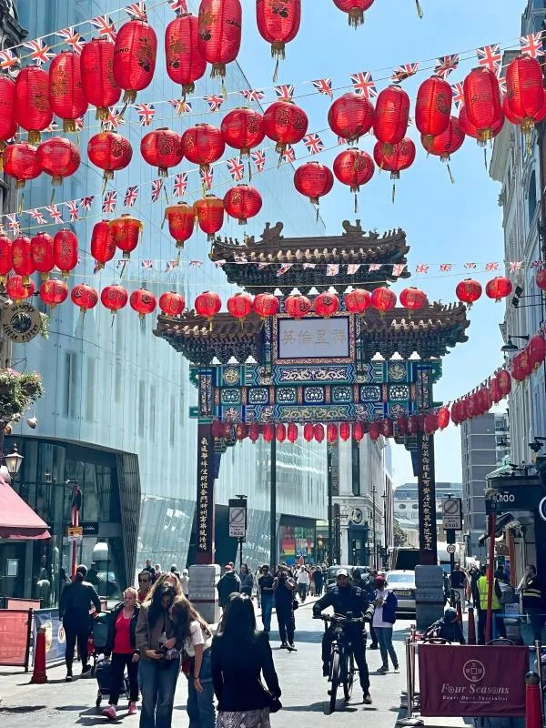 Street scene in London Chinatown