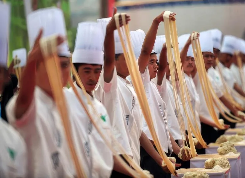 Making noodles by hand