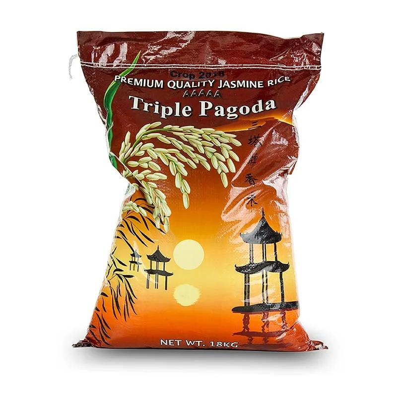 Uncooked jasmine rice grains