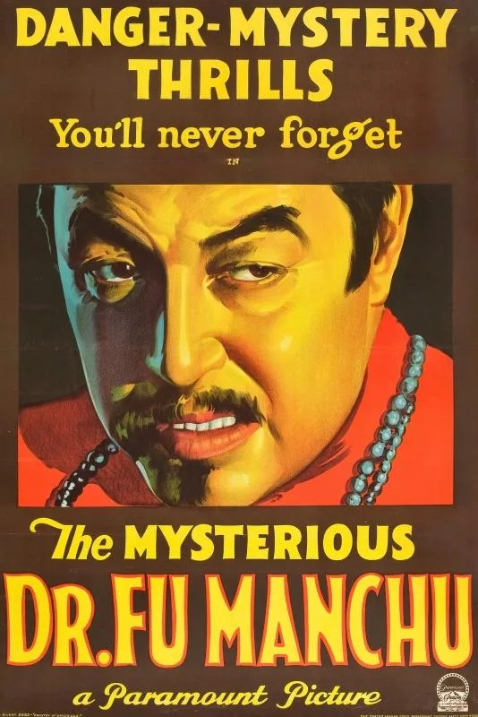The Mystery of Dr. Fu-Manchu by Sax Rohmer, early edition cover