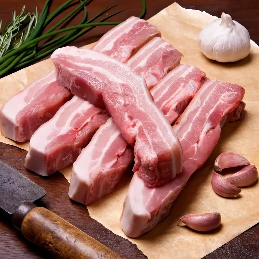 Raw pork belly