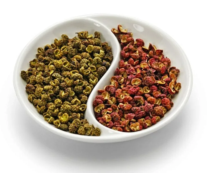 Red Sichuan peppercorns in a bowl