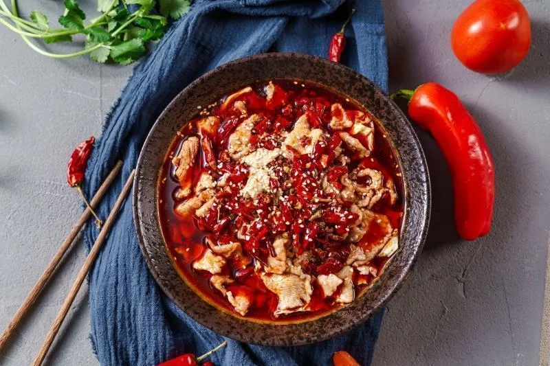 Dried red chilies used in Sichuan cooking