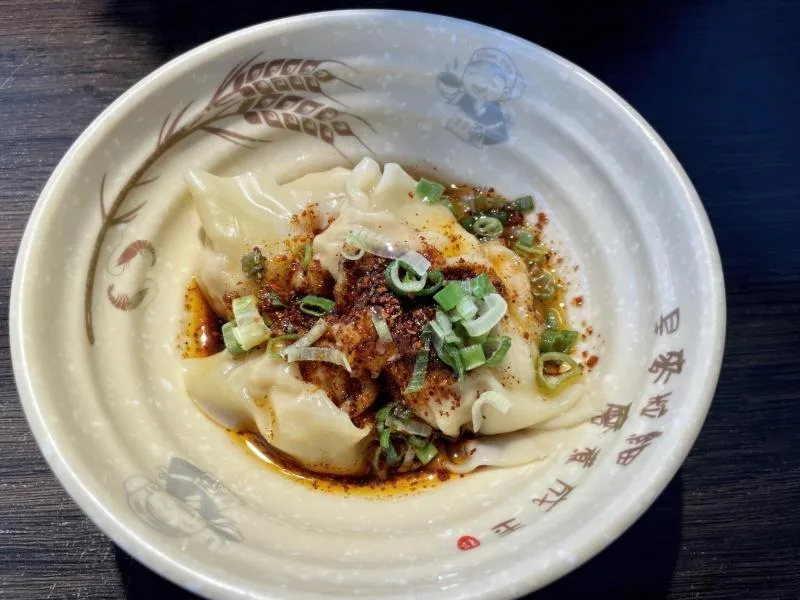 Wontons in chili oil at Sichuan PoPo