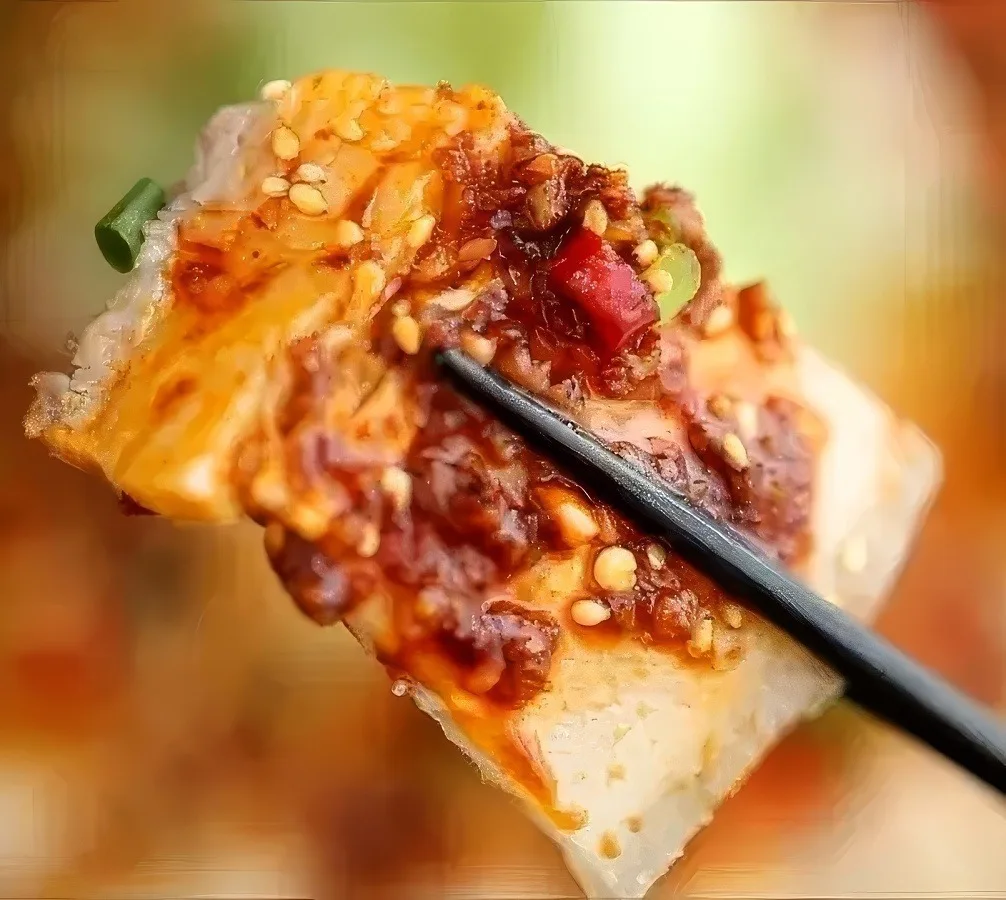 Sliced pork with garlic sauce