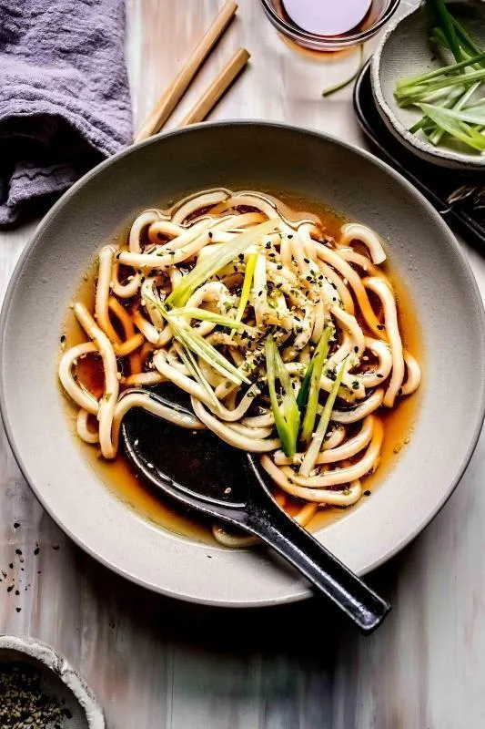 Thick udon noodles