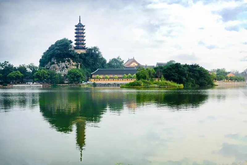 The city of Zhenjiang on the Yangtze River